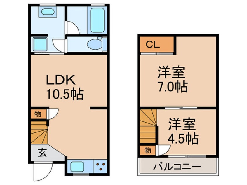 間取図 吹田市千里山西６丁目貸家