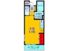 シャンテ－中宮Ⅲ 1Rの間取り