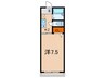 アミスタＹ２ 1Kの間取り