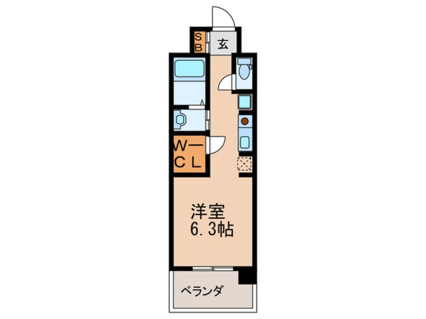 間取図 ア－クアベニュ－天王寺