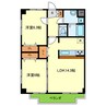 ラフィネ北くずは 2LDKの間取り