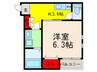 F+style大蓮南2号館 1Kの間取り