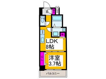 間取図 ｸﾛｰﾊﾞｰ･ﾚｼﾞﾃﾞﾝｽNakamozu