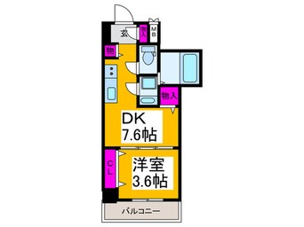 間取図 ｸﾛｰﾊﾞｰ･ﾚｼﾞﾃﾞﾝｽNakamozu