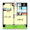 サンフレンズ新森 1LDKの間取り