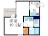 グランコスモ寺町 1Kの間取り