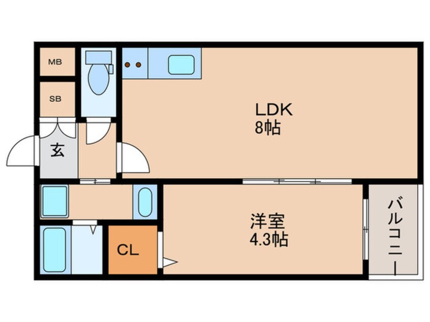 間取図 H-maison塚本Ⅱ