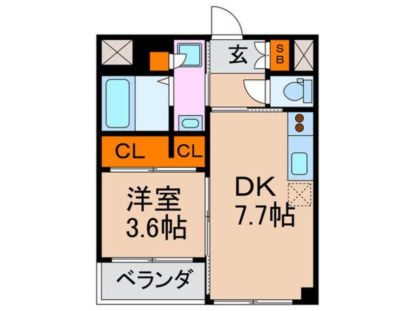 間取図 アリスマナ－ガ－デン谷町