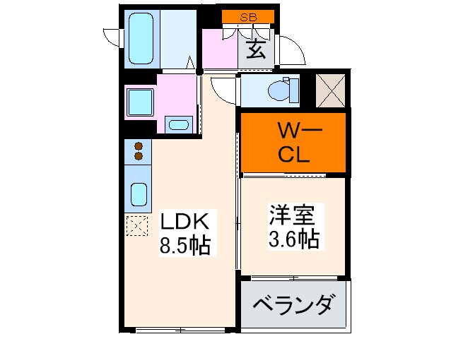 間取り図 アリスマナ－ガ－デン谷町