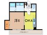 サンクレール芦屋 1DKの間取り