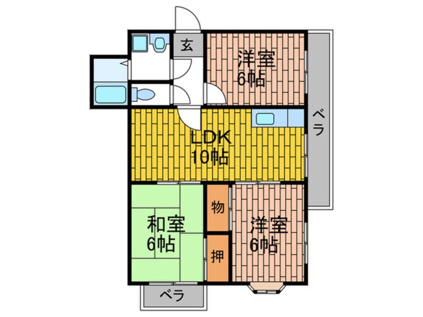 間取図 パストラ－レ鴻池