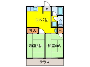 間取図 ｼﾃｨﾊｲﾑなかじま