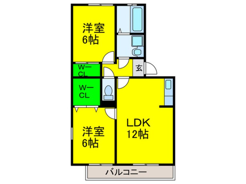 間取図 セントポ－リア三国ヶ丘