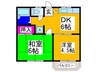 ガーデンハイツさやま 2DKの間取り