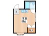 古川橋ハイツ 1Rの間取り