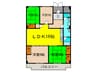高塚苑 4LDKの間取り
