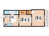 マンションかとう 2DKの間取り