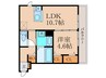 アレーズ久津川 1LDKの間取り