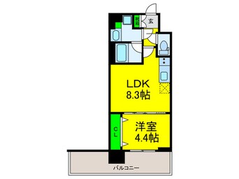 間取図 スプランディッド難波Ⅲ