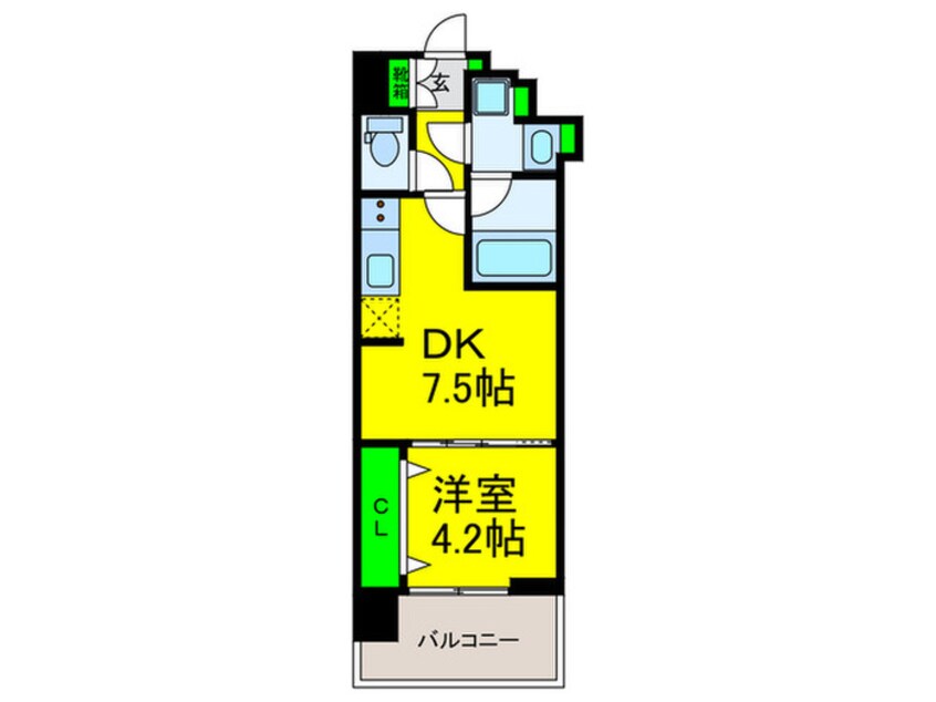 間取図 スプランディッド難波Ⅲ