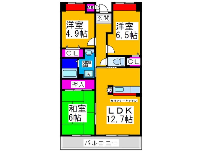 間取図 パークサイド新金岡