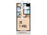 クレアドル須磨 1Kの間取り
