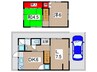 野間５－４－５稲垣様貸家 2LDKの間取り