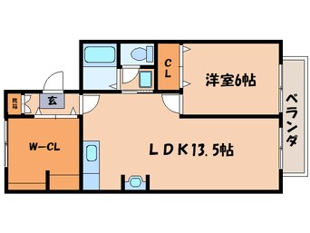 間取図 セジュ－ル真野