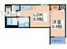 F asecia BONNY 1LDKの間取り