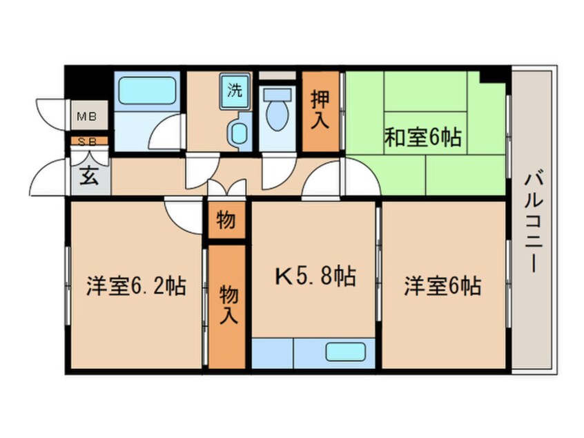 間取図 ノースリバー奥ノ坊