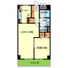 若草ハイツ 1LDKの間取り