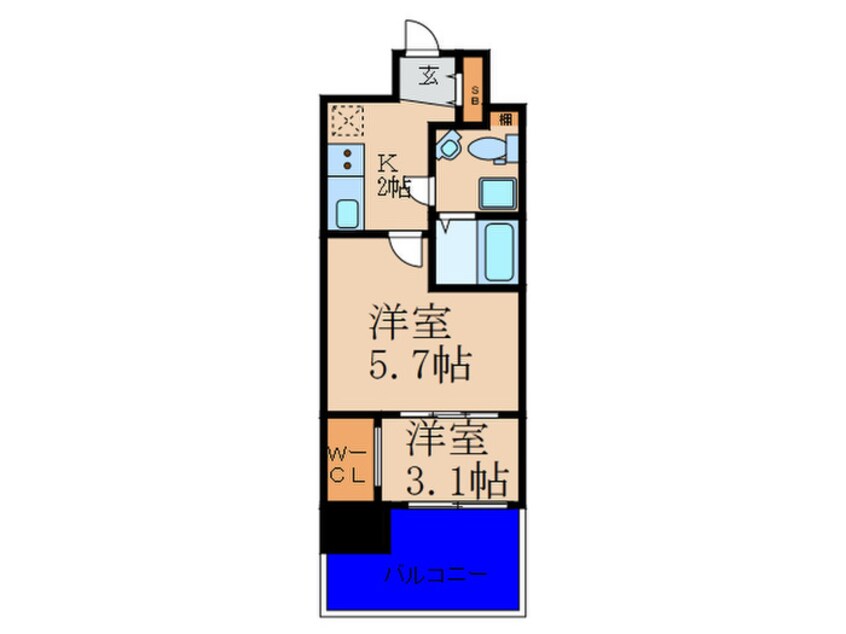 間取図 SERENｉTE福島ｓｃｅｌｔｏ