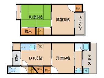 間取図 吉川様西野櫃川町貸家