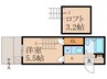 ケーズ山科 1Kの間取り
