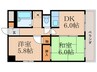 ロイヤル現代 2DKの間取り