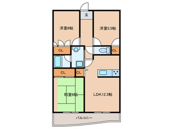 間取図 フォルテ上甲子園