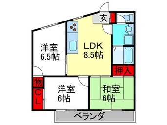 間取図 Ｕ．Ｊ．ビル宝塚