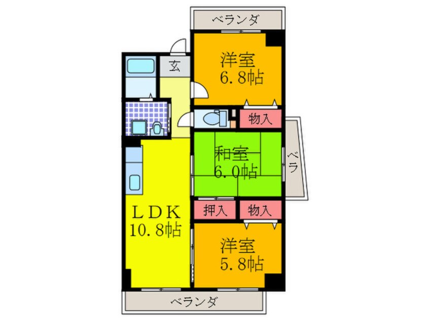 間取図 スピカ・リヴェルテ