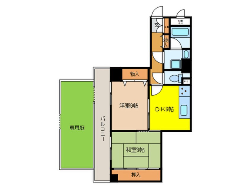 間取図 ﾗｲｵﾝｽﾞﾏﾝｼｮﾝ明石西江井ヶ島(102)