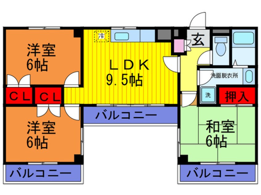 間取図 コスモハイツ