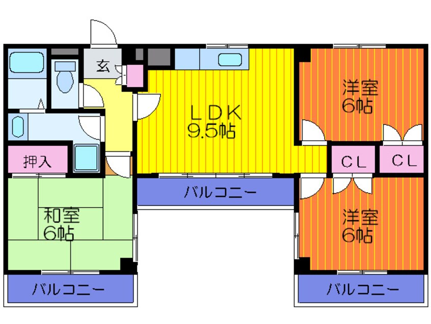 間取図 コスモハイツ