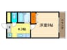メゾン　ドゥ　ティユル 1Kの間取り
