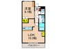 オオミネＳｑｕａｒｅ１０ 1LDKの間取り