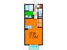ハ－フタイムＩＭＡＺＵ 1Rの間取り