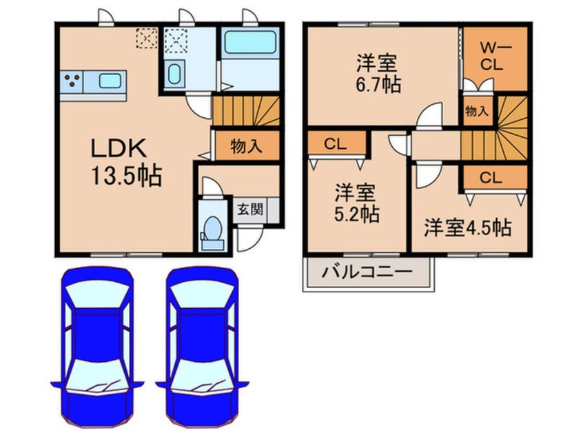 間取図 ベルリードF・千原