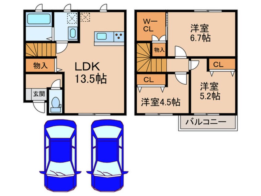 間取図 ベルリードF・千原