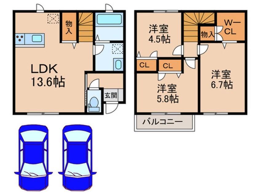 間取図 ベルリードF・千原