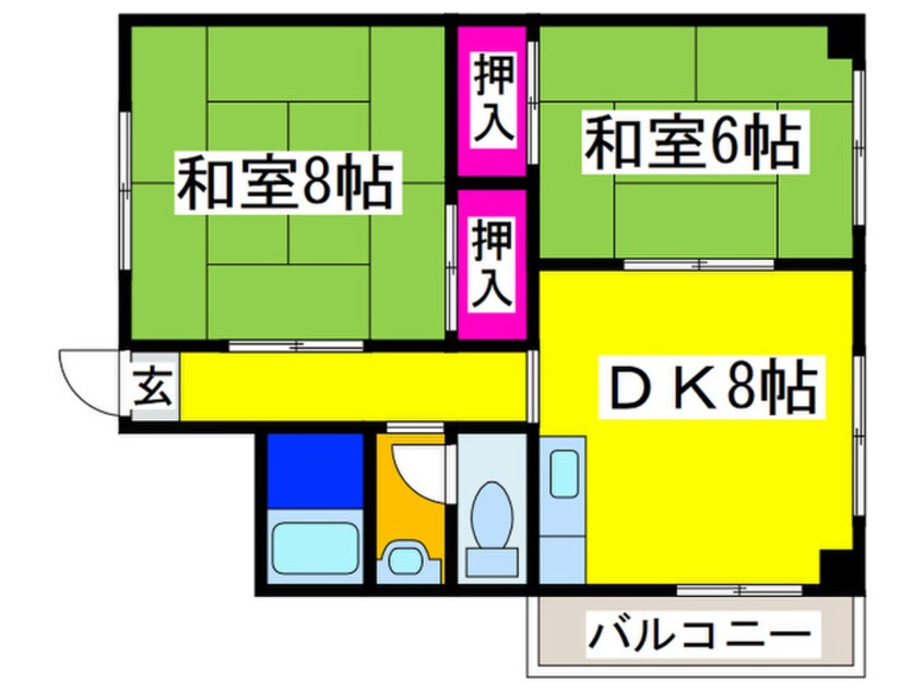 間取図 ハイツヒサシ