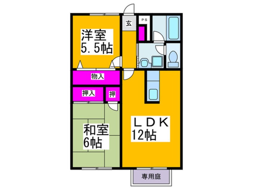 間取図 俊徳道ハイツ