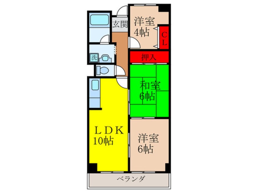 間取図 グリーンヒル池田